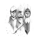 Arrow for 3 siblings with birth dates of mother and father tattoo design idea