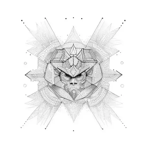 negative space tattoo design idea