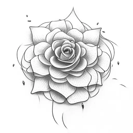 Flower that says today is going to be a great day tattoo design idea