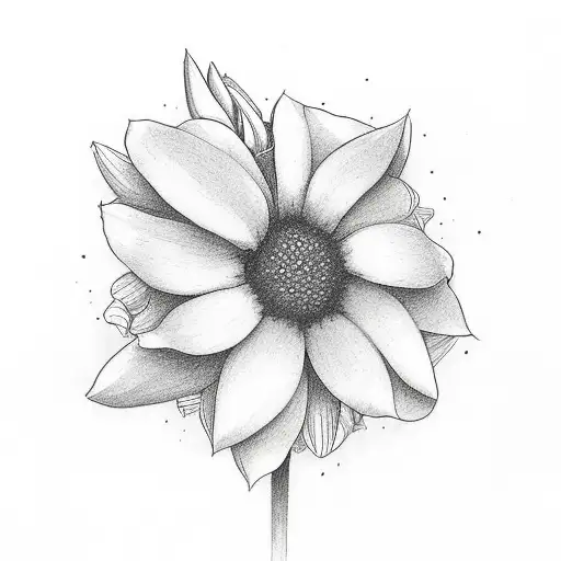 Flower that says today is going to be a great day tattoo design idea