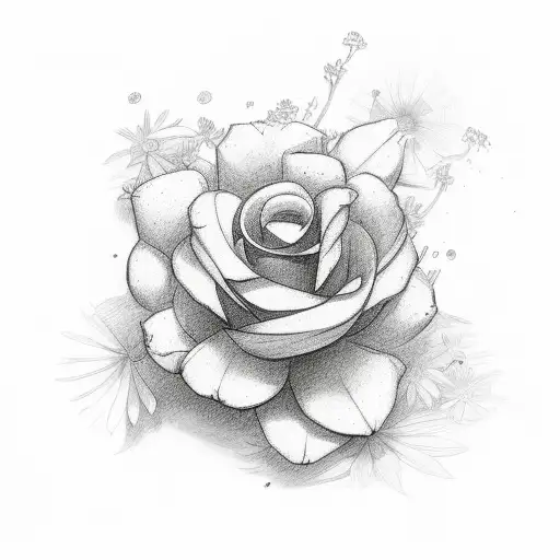 Flower today is going to be a great day tattoo design idea