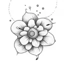 Flower that says today is going to be a great day tattoo design idea