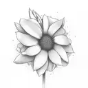 Flower that says today is going to be a great day tattoo design idea