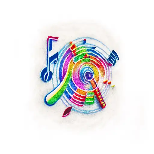 amor a la musica tattoo design idea