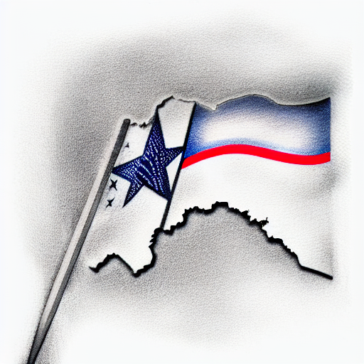 texas and united states flags combined tattoo design idea