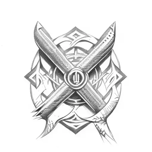 Ukrainian trident. Symbolism of Ukraine. Spike and of weet tattoo design idea