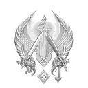 Ukrainian trident. Symbolism of Ukraine. Brotherhood with Poland. Spike and of weet tattoo design idea
