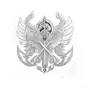 Ukrainian trident. Symbolism of Ukraine. Brotherhood with Poland. Spike and of weet tattoo design idea