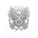 Ukrainian trident. Symbolism of Ukraine. Brotherhood with Poland. Spike and of weet tattoo design idea