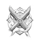 Ukrainian trident. Symbolism of Ukraine. Spike and of weet tattoo design idea