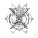 Ukrainian trident. Symbolism of Ukraine. Spike and of weet tattoo design idea