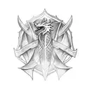 dagger with dragon wrapped around tattoo design idea