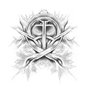 include vines or roots entwined around the cross, gradually climbing upward. These symbolize your personal growth and th tattoo design idea