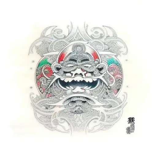 maori with anime characters  tattoo design idea