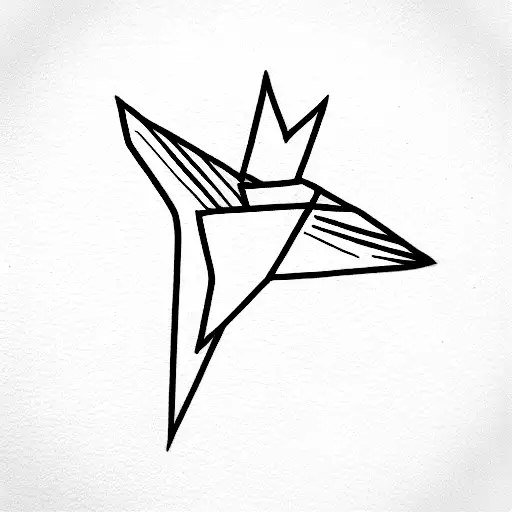 paper crane tattoo design idea