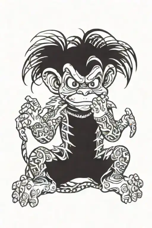 chuckie hear no evil tattoo design idea