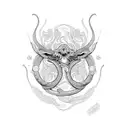 floral com cobra tattoo design idea