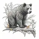 Sleeve Bear tattoo design idea