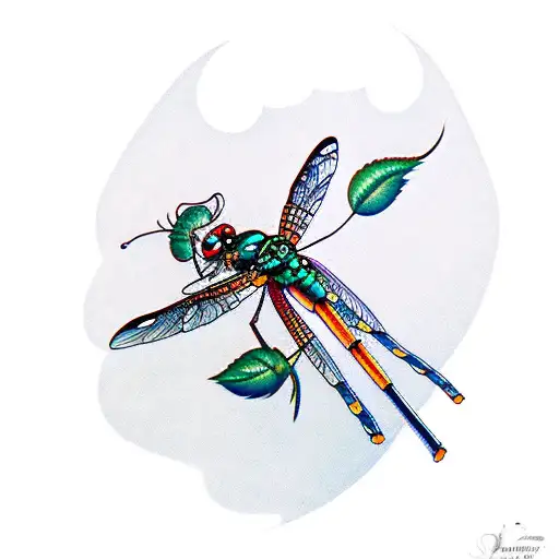 damselfly tattoo design idea