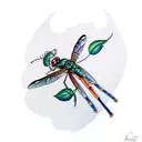 damselfly tattoo design idea