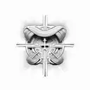 Christian Cross on neck  tattoo design idea