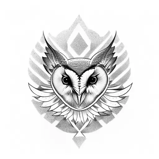 barn Owl tattoo design idea