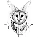 barn Owl tattoo design idea
