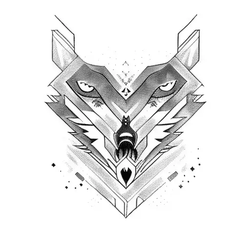 full arm dark Design an norse mitology tattoo with elements of wolf or crow tattoo design idea