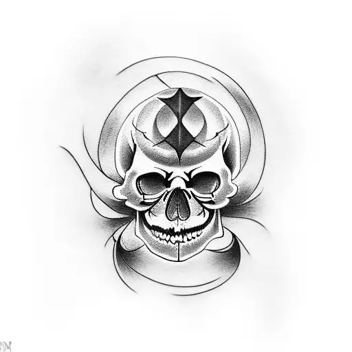memento mori Skull tattoo design idea