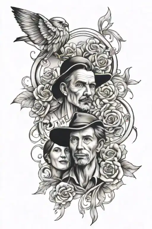 Dad Mom tattoo design idea