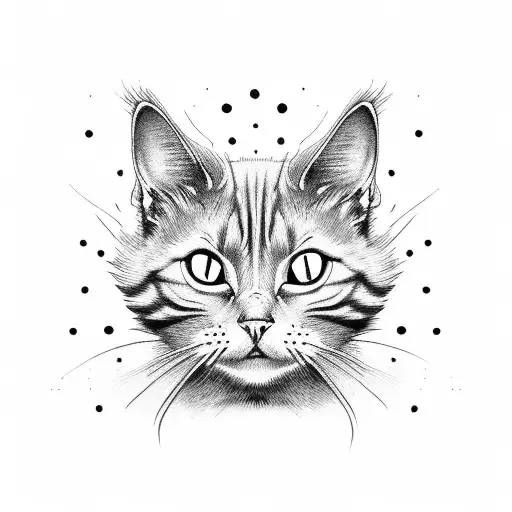 ginger cat  tattoo design idea