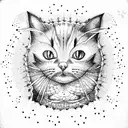 ginger cat tattoo design idea