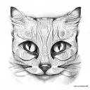 ginger cat tattoo design idea