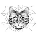 ginger cat  tattoo design idea