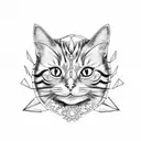 ginger cat  tattoo design idea