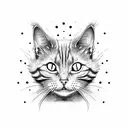 ginger cat  tattoo design idea