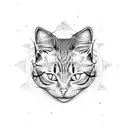 ginger cat  tattoo design idea