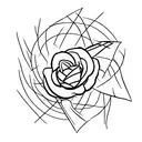 windmill with a rose tattoo design idea