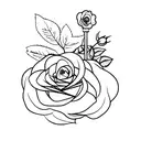 windmill with a rose tattoo design idea