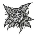 Tribal spike tattoo over arm band tattoo tattoo design idea
