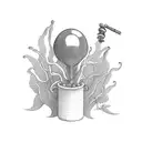 alien smoking weed tattoo design idea