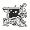 usmc, batter powered grunt  tattoo design idea