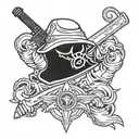 usmc, batter powered grunt  tattoo design idea
