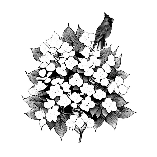 Minimalist "1 Male And 1 Female Cardinal Among..." Tattoo Idea