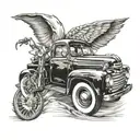 ford rockabilly  tattoo design idea