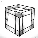 3d cube tattoo design idea