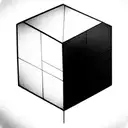 3d cube tattoo design idea