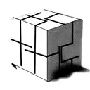 3d cube tattoo design idea