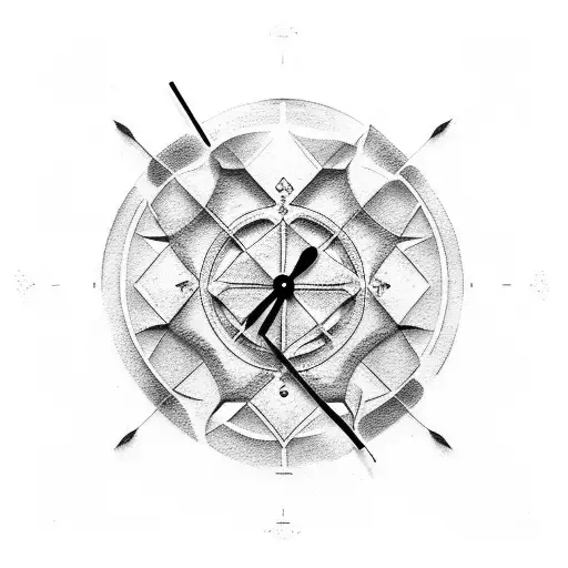 sand clock broken tattoo design idea
