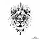 Lion with scars  tattoo design idea